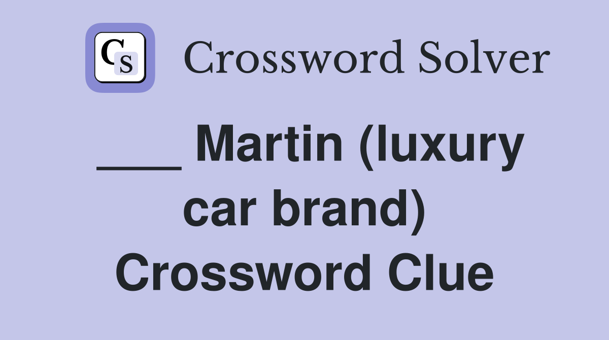 luxury car brand crossword clue